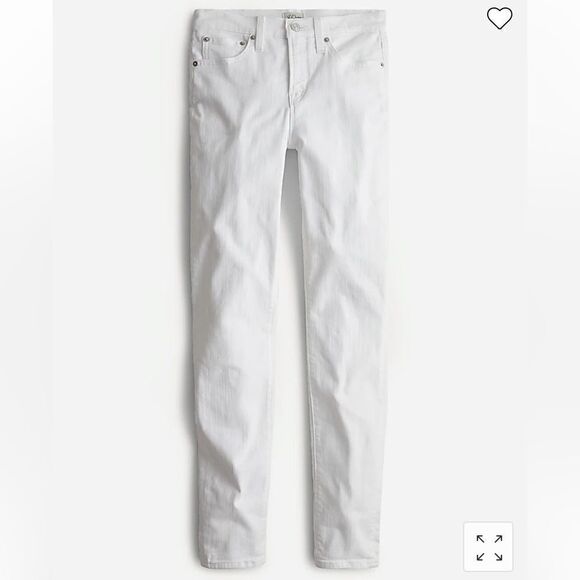 J. Crew 9" mid-rise toothpick jean in white* - Picture 1 of 3
